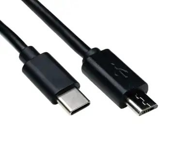 DINIC USB 3.1 Kabel Typ-C auf micro B, schwarz, DINIC Polybag, 1m
